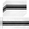 Bigqin 5 Set Tovagliette Runner,Tappetino da Tavolo e Placemats in Lino a Strisce Nere e Bianche - 1 Tappetino 33x183 cm + 4 Placemats 30x45 cm