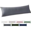 BEDSURE Federe Cuscini 40x145 Cotone - Set da 2, Oeko-TEX, Antracite