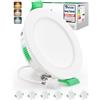 Bojim Faretti a LED Soffitto da Incasso per Cartongesso 4W Foro 55mm - 68mm, IP44 Luce Calda Naturale Fredda per Bagno Cucina Scale Salotto e Cameretta 6 Pezzi