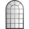 Milani Home - Specchio Specchiera In Metallo Elegante Di Design Resistente , Cm 80,5x4x127 H - Grigio