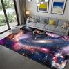 Sticker Superb. Galassia 3D Cielo Stellato Serie Tappeto da Soggiorno Tappeto da Gioco per Bambini Cartone Animato Spazio Universo Pianeta Terra Tappeti Antiscivolo Ragazzo Ragazza Camera (Viola,160x200 cm)