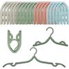 INNAL 18 Pcs Appendiabiti Portàtili Plastica,Grucce Pieghevoli,Appendiabiti Portatile in Plasticà,Appendini Portatili,Antiscivolo,Appendiàbiti da Viaggio in Plastica,per Casa,Hotel,Viaggi,Campeggio