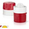 Börner Spremiagrumi - Estrattore per Succhi di Frutta/Verdura Freschi - Centrifuga con Contenitore per Succo - Spremiagrumi Manuale per Limoni e Arance - Colore: Rosso