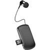 SUNSEATON Auricolare Bluetooth con Filo Retrattile, può Inserire Scheda TF