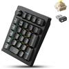 Keychron V0 Ultra 8K ZMK Tastierino Numerico Wireless, 27 Tasti, 8000 Hz Polling Rate, 2.4 GHz/BT 5.3/USB-C, 360 ore Autonomia, Sostituibile a Caldo, Tasti PBT, per Mac e Windows, Interruttore Banane