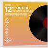 GPXIIZ Buste Vinili 33 Giri 12 Pollici Esterne, 200 x Custodia Vinile | Trasparenti, Buste per Vinili pour 12 LP Dischi, Protezione Polipropilene Vinile Copertine Cover Outer