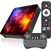 SUKOTOP Android 14 TV Box 4 GB di RAM 128 GB di ROM Smart TV Quad-Core 3D 8K UHD Lettore multimediale WiFi 6, Bluetooth 5.0, HDMI Cavo USB 2.0 Mini Tastiera senza fili