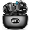 JIDJJO Auricolari wireless, Bluetooth 5.4 cuffie in-ear con 4 microfoni ENC a cancellazione del rumore, auricolari stereo Hi-Fi con bassi profondi, display a LED 42 ore, impermeabilità IPX7, USB-C