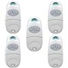 PingGoo Telecomando per Porta del Garage, PingGoo Telecomando per Apriporta del Garage Trasmettitore Portachiavi Portatile, Garage Door Remote Control per TOP 432NA/ 432EE/ 432EV/ 432 M (5, Bianco)