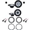 IPNOSIS Kit 6 Casse ALPINE SXE-1750S + SXE-1725S per Fiat Panda dal 2003 al 2012 con 2 Supporti Anteriori, 2 Supporti Posteriori e 4 Connettori