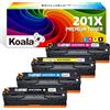 Koala 201X Cartucce toner (Con Chip) compatibili con HP 201X 201A CF400X per HP Color Laserjet Pro MFP M277dw M277n M252dw M277 M274n M252n M252 M277c6 (1Nero Ciano Magenta Giallo)