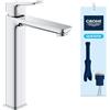 GROHE Dice Rubinetto miscelatore a corpo liscio per lavabo da appoggio (XL-Size 270 mm, cartuccia ceramica 28 mm, risparmio idrico, facile da installare), cromo, 1018920000