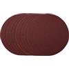 Draper 55204 - Dischi abrasivi, grana 80, 180 mm, confezione da 10, colore: rosso, taglia unica