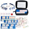 Gnaxyzthor Rummy Cup Original, gioco di Rummy in formato da viaggio con coulisse per adulti, 160 pietre, gioco da tavolo Rummy Cup per 2-6 giocatori, con 6 supporti per giochi, 1 dado gioco da tavolo
