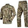 Vynebtrv Set Uniforme BDU Mimetica da Uomo, Camicia e Pantaloni in Tessuto Ripstop | Ripstop Resistente, Rinforzato, Cuciture Doppie Rinforzate, 65% Poliestere, Misto 35% Cotone, Airsoft