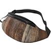 kkvhhyuo Marsupio con stampa coniglietto, regolabile, per sport, viaggi, vacanze, per uomini e donne, Legno marrone., One Size, Organizer per borse