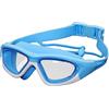 CENGPXGH Occhialini da nuoto per bambini, anti-appannamento, anti-UV, protezione UV, occhiali da nuoto per acqua e piscina, con tappi per le orecchie collegati, senza perdite per bambini