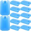 OFFIGAM 12 Pezzi Ghiaccini Freezer Riutilizzabili in PE per Raffreddamento Portatile e Aria Fredda Portatile per Vacanze Estive Design Resistente agli Urti