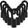 SHINEOFI Gancio di Ormeggio per Barca 10 Pezzi Nero Pom Gomma | Yacht e Sailboat, Leggero e Non Graffia la Vernice, per Cavo Elastico 4-6mm