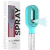 BSOON Spazzola per capelli con spray d'acqua, spazzola districante 2 in 1 con nebbia e massaggio del cuoio capelluto per capelli ricci, ondulati e lisci (blu)