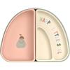 LÄSSIG Set di stoviglie per bambini in silicone piatto ciotola piatto snack/Silicone Dish Set Happy Fruits Cherry
