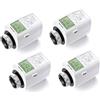 ET - EUROTRONIC Technology GmbH Eurotronic Comet Plus Set di 4 700151,termostato per radiatori (termostato regolabile, risparmio sui costi, accessori per la casa intelligente, termostato per riscaldamento, set di 4),colore : Bianco