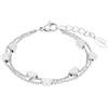 s.Oliver Bracciale in Acciaio inox per bambini, 14+2 cm, Argento, cuore, in confezione regalo