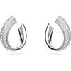 Swarovski Orecchini a cerchio Exist, Piccoli, Bianchi, Placcato rodio