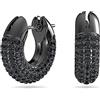 Swarovski Orecchini a cerchio Dextera, Piccoli, Neri, Placcato rutenio