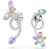 Swarovski x Ariana Grande Orecchini pendenti con orecchino jacket, Taglio misto, Libellula, fiore, Multicolore, Placcato rodio