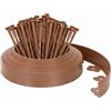 Velway Bordo Giardino Flessibile, Marrone, 10m, Altezza 5cm | Bordura per Aiuola in Plastica Resistente, 40 Picchetti, Ideale per Prato, Sentieri e Bordatura da Giardino