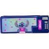 Seven Astuccio scuola LILO & STITCH per bambini, scomparti pop up per matite, gomme, righelli, calcolatrice inclusa, Cassetti magici, Etichetta nome personalizzabile, Prodotto ufficiale, Idea regalo