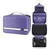 Carttiya Beauty Case da Viaggio, Borsa da Toilette per Donna Uomo Beauty Case Grande Impermeabile, Gancio in Metallo per Appendere, Viola