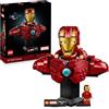 LEGO | Marvel Busto di Iron Man MK4 - Set di Costruzioni per Adulti Fai da Te con Minifigure di Tony Stark, Cannoni a Spalla e Testa Rotante - Regalo da Collezione per i Fan degli Avengers - 76327