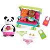 Li'L Woodzeez Set baby sitter, playset con passeggino, 13 pezzi, Set da 13