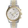 Michael Kors Cronografo Lexington cinturino in acciaio color argento e oro per uomo MK8344