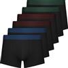 QINCAO Boxer Uomo Cotone 6 Pezzi Senza Logo, Confortevole e Traspirante