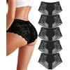 Sth Big Mutande Donna Alta Vita in Cotone e Pizzo Slip Donna Leggere e Traspiranti Intimo Femminile in Pizzo Eleganti e Comode per Ogni Occasione (L)