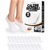 sockenkauf24 10 Paia Calzini Fantasmini Uomo Calze Invisibili Corti Antiscivolo Traspirante Bianco 47-50