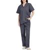 MISEMIYA - Uniformi Unisex Set Camice - Uniforme Medica con Maglia e Pantaloni Uniformi Mediche Camice Uniformi sanitarie - Ref.6801-6802 - X-Small, Grigio 68
