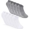 sockenkauf24 10 Paia Calzini Corti Uomo Donna Calze Corte Sneaker Traspiranti con Mesh Cotone 16510 (35-38 Bianco)