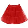 Wikoan Sottogonna da Donna 50s Vintage Rockabilly Sottoveste Mini Gonne per Donna Nero,M
