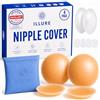 ILLURE® Copricapezzoli - Coppe Silicone da Donna [4 Paia] con Proteggi-capezzoli - Coppe adesive riutilizzabili e Lavabili - Coppe in Silicone di Alta qualità [8 cm Ø]