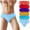HAGOT 6 Paia Slip in Modal da Uomo, Slip Elasticizzati da Uomo, Mutande Morbide e Comode, Confezione Multipla, Nero