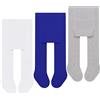 L&K-II Confezione da 3 collant per bambini collant per neonate e ragazzi collant in maglia multicolore 2766D 62-68