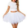 Wikoan Sottogonne da Donna da Donna Anni '50 Gonna da Balletto Vintage Sottoveste in Pizzo Gonna da Ballo per Cosplay,Rosso,L/XL