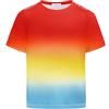 Arshiner T-Shirt da Bambino Design sfumato, Maniche Corte, Girocollo Maglia Estiva e Sportiva per Bambini Maglietta Casual Basic Traspirante Sfumatura Arancione Taglia 150 (9-10 Anni)