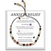 YEDOUALE Bracciale Donna con Occhio di Tigre, Ametista, Rosa e tourmalina, Braccialetto Chakra in Pietre Naturali per alleviare Lo Stress, Cristallo Spirituale per la Calma e Il Benessere, con Carta