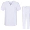 MISEMIYA - Uniformi Unisex Set Camice - Uniforme Medica con Maglia e Pantaloni Uniformi Mediche Camice Uniformi sanitarie - Ref.G713-6802 - XX-Large, Bianco 68