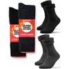 Occulto Calzini Termiche Donna & Uomo Pacco da 2 (modello: Yuki) Nero Antracite 35-38